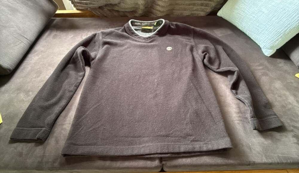 Timberland Weathergear Brown Fleece V-Neck Pullover Sweater